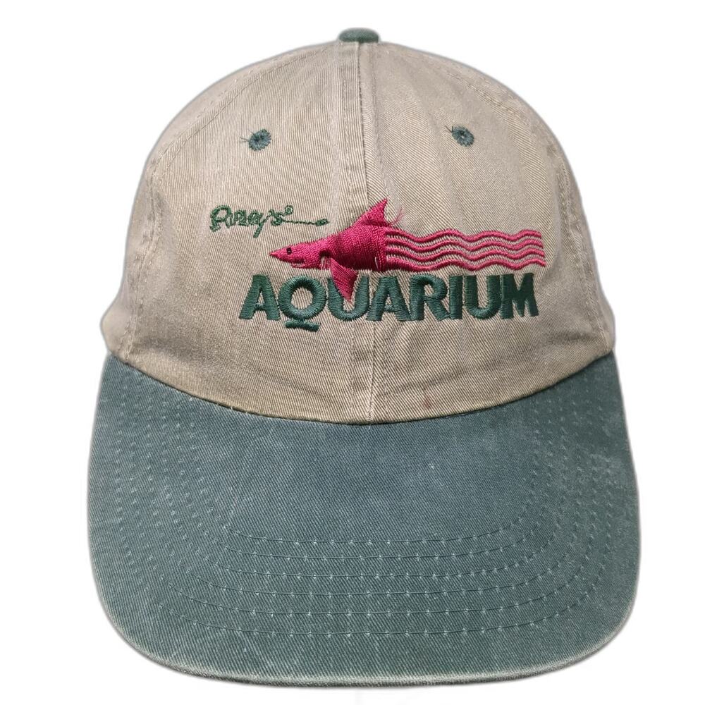 GSI Baseball Cap Beige Green One Size Ripley's Aquarium Myrtle Beach Sawfish Hat